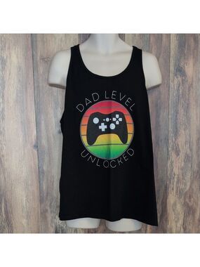 Bella Canvas Black Gaming New Dad Tank Top 2XL                              V214